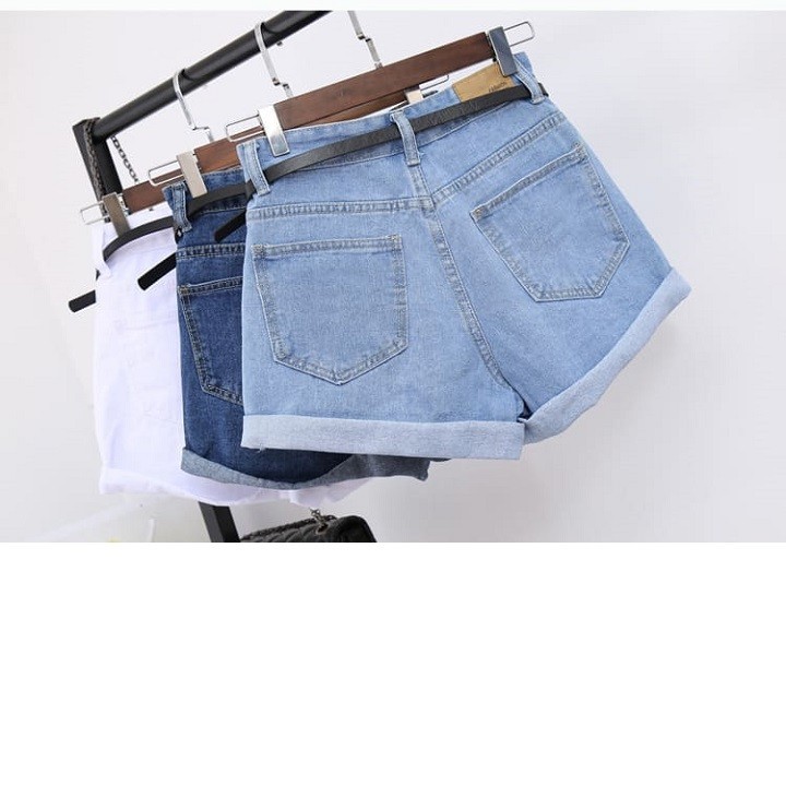 Quần Đùi Jean Cạp Cao Gập Gấu | BigBuy360 - bigbuy360.vn