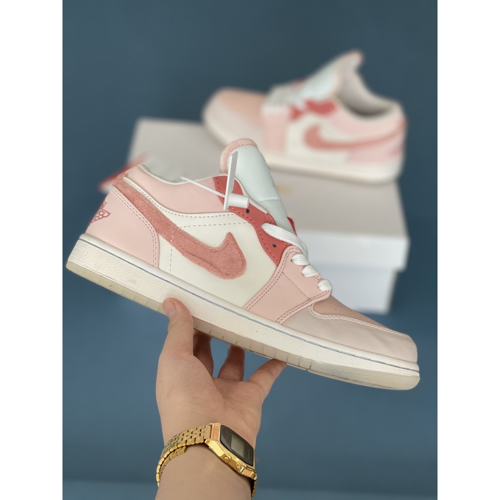 [More&amp;More] Giày Sneaker Jd 1 Low &quot;Pink Mighty Swoosher&quot; phiên bản cao cấp X OG MSZ3229