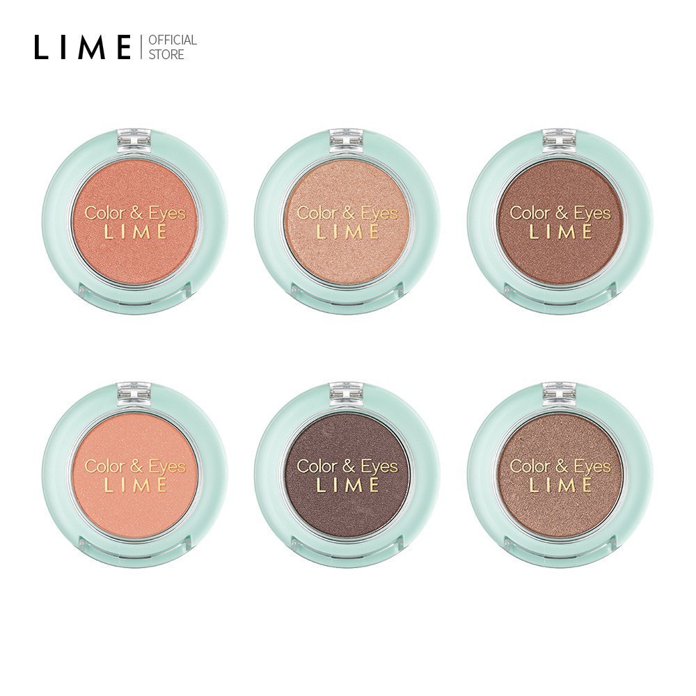 Phấn Mắt Lime Color &amp; Eyes Single Shadow 1.4g (Nhũ Ít)