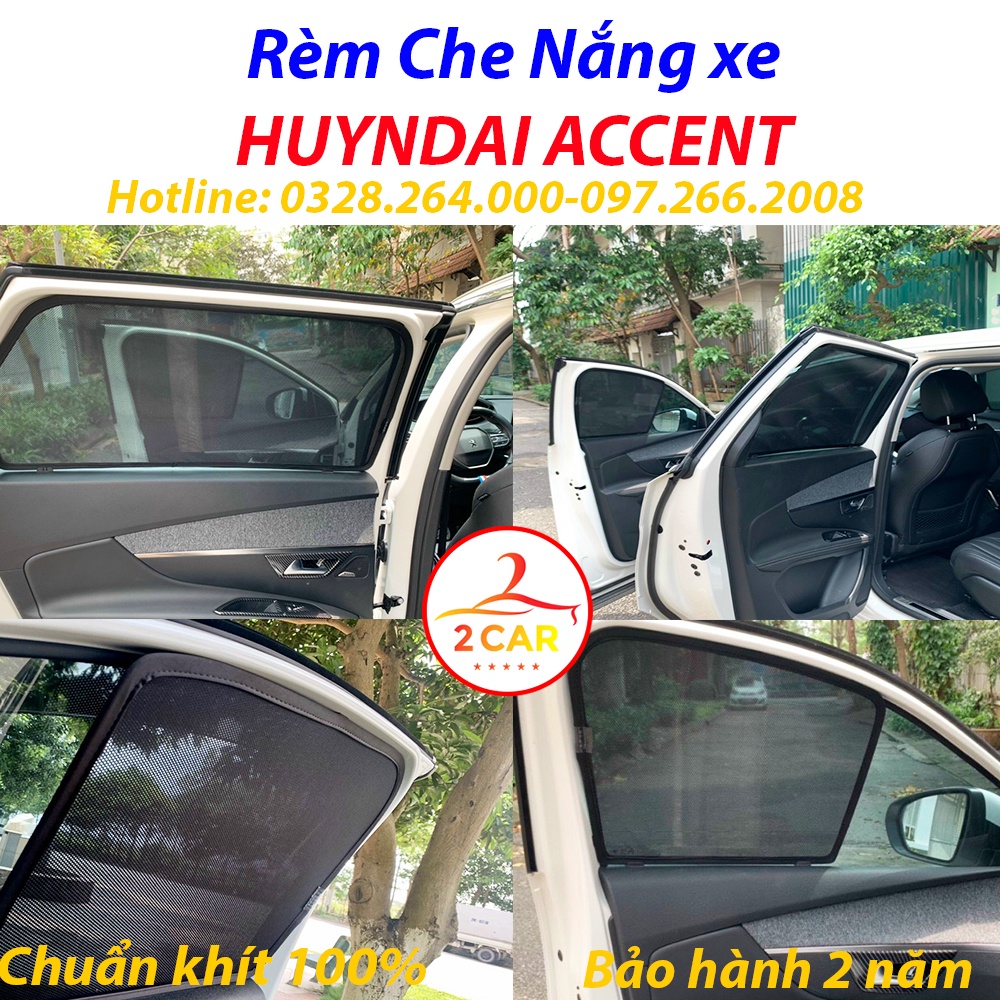 Rèm Che Nắng Xe Hyundai Accent 2010-2016 , 2018-2022 Rèm Chắn Nắng Xe Hyundai Accent, Chuẩn Khít Theo Xe -Bảo Hành 2 Năm