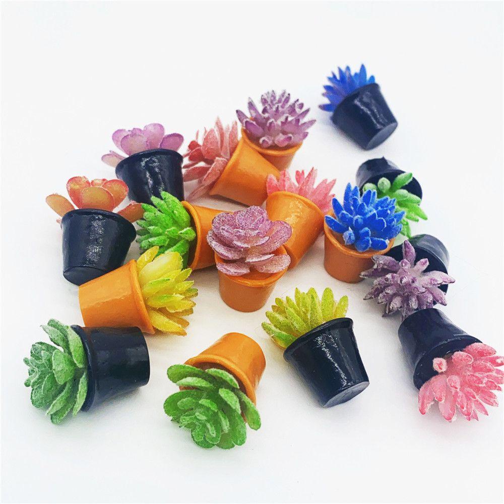 Chậu Cây Giả Mini Bằng Nhựa Resin Trang Trí Nhà Cửa