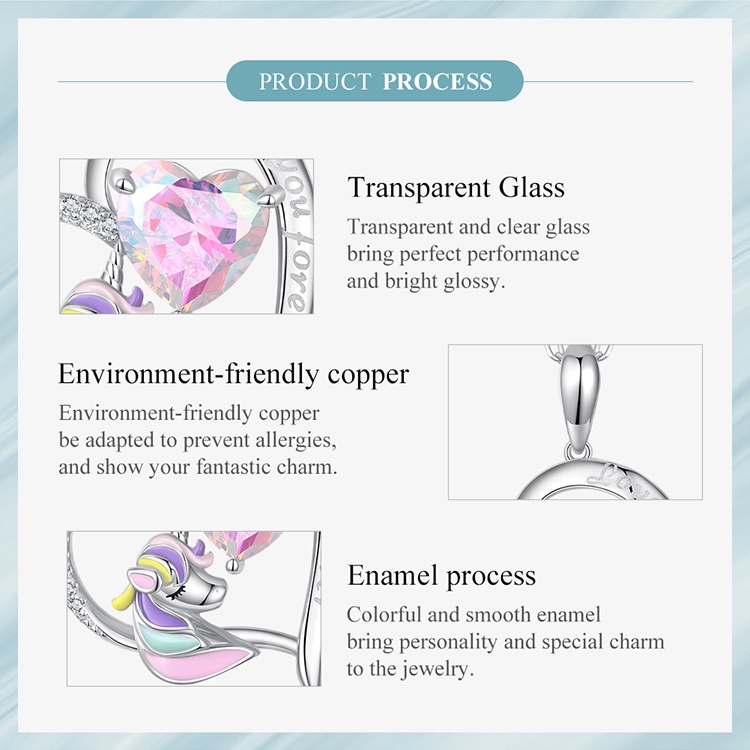 Vòng cổ nữ BAMOER mặt hình kỳ lân thời trang