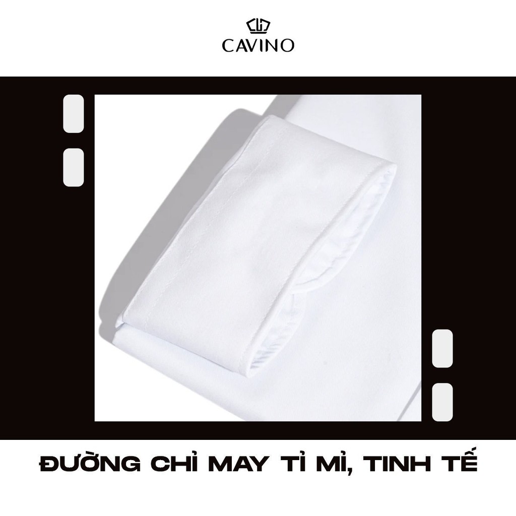 Áo sơ mi nam trắng, sơ mi Nano cao cấp CAVINO SMT0365 chống nhăn chống nhàu, thấm hút mồ hôi thoáng khí | BigBuy360 - bigbuy360.vn