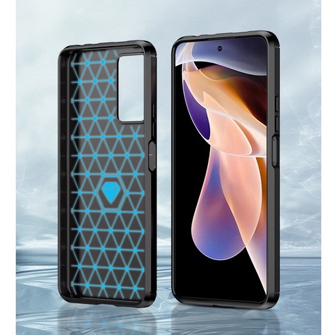 Ốp lưng Xiaomi Redmi Note 11 Pro/ Note 11S/ Note 11 Fiber Carbon chống sốc vân carbon chống bám vân tay cao cấp