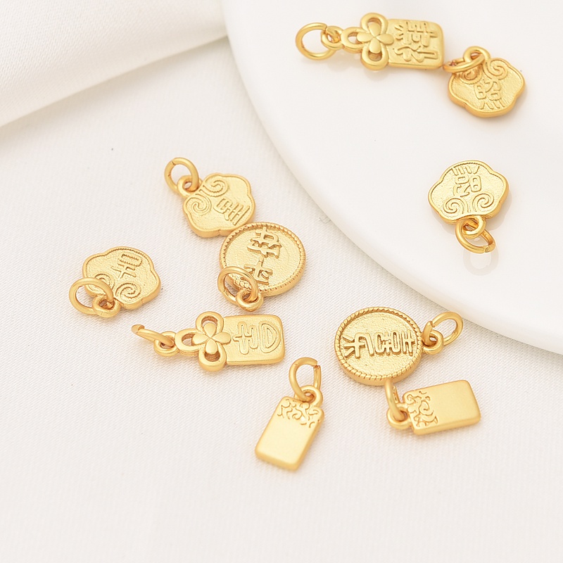 Mặt Dây Chuyền Nhỏ Màu Sắc Vàng 18K Làm Vòng Tay Thủ Công diy