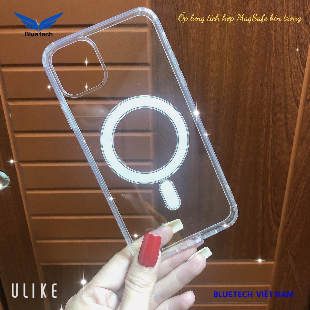 Ốp điện thoại trong suốt hỗ trợ sạc không dây từ tính cho iPhone X-13 ProMax - Bluetech