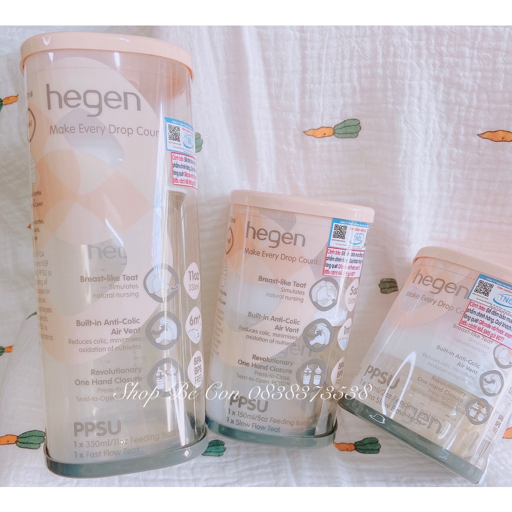 Bình sữa Hegen PPSU chính hãng 100%