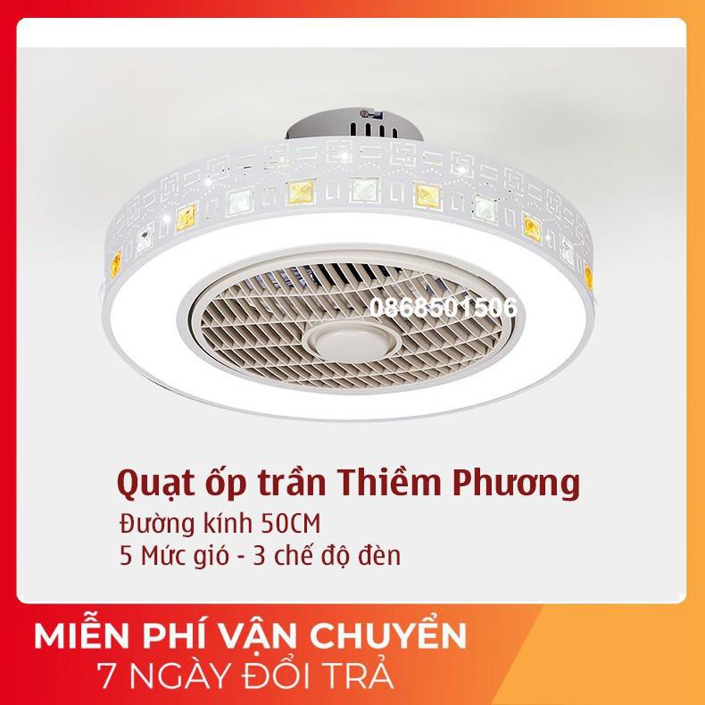 Quạt Trần đèn hiện dại- Điều khiển từ xa_ quét mã điều khiển trên điện thoại thông minh -Q04