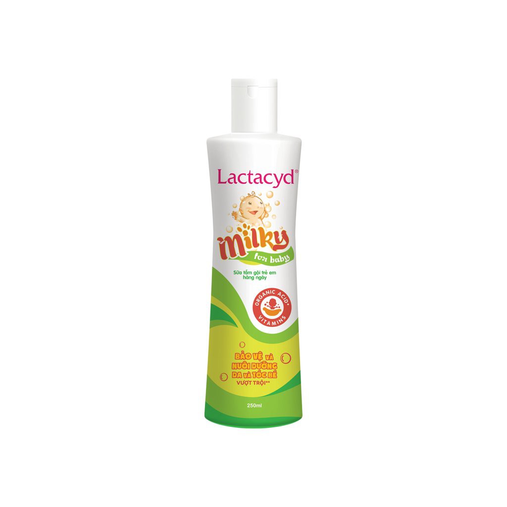 Sữa Tắm Gội toàn thân cho bé Lactacyd Milky 500ml