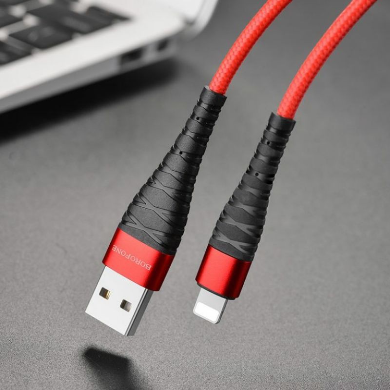 Cáp dù 2 mét 1 mét Sạc Nhanh Truyền Dữ Liệu 5A BOROFONE BX32 Chui Type C, MicroUSB, Lightning