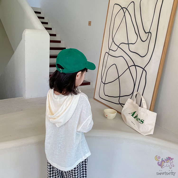 Áo hoodie cotton màu sắc xinh xắn đơn giản dành cho bé gái