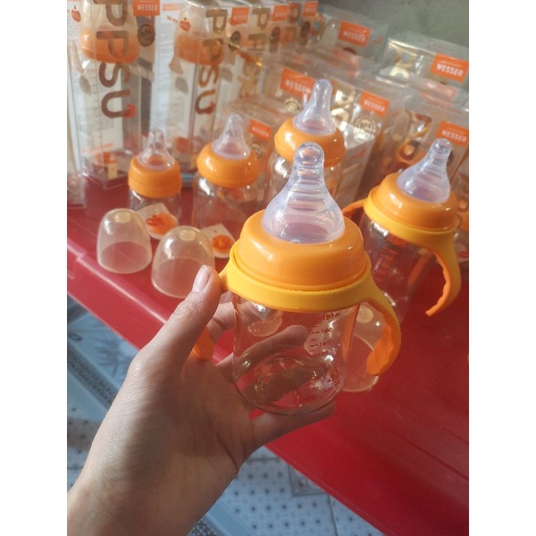 Bình sữa wesser ppsu cao cấp cổ rộng 180 ml