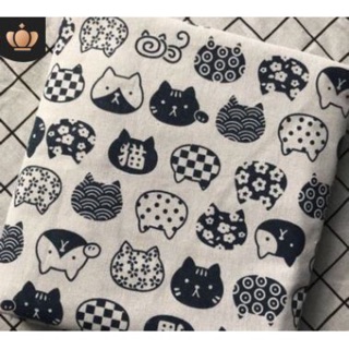 Vải canvas mẫu mèo