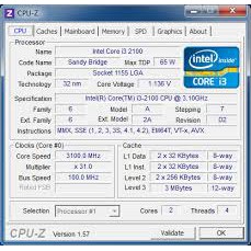 Bộ vi xử lý Intel Core i3 2100 3.1GHz (2 lõi, 4 luồng), Bus 1600/1333MHz, Cache 3MB... | BigBuy360 - bigbuy360.vn