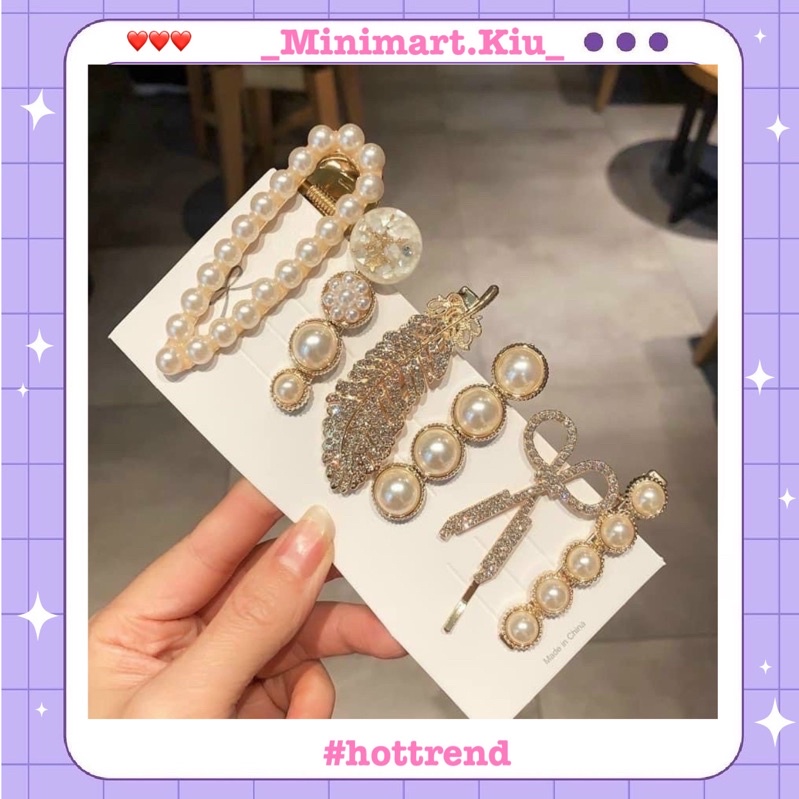 Set kẹp tóc 5 món Hàn Quốc