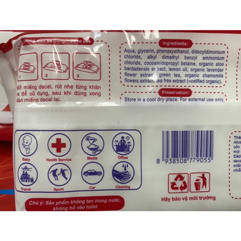 GIẤY ƯỚT BABY WIPE (Mầu Đỏ)