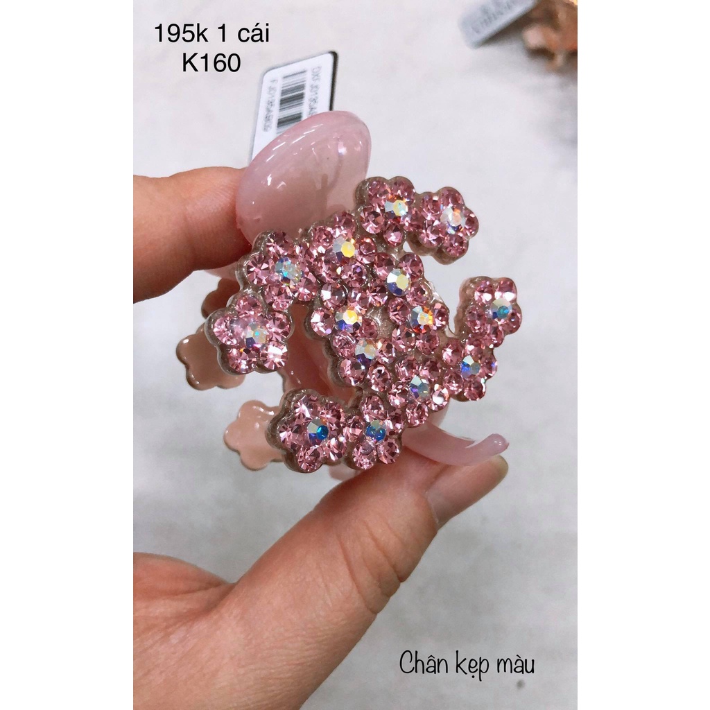 Kẹp tóc càng cua 5 răng chan-nel đính đá cao cấp Marcely