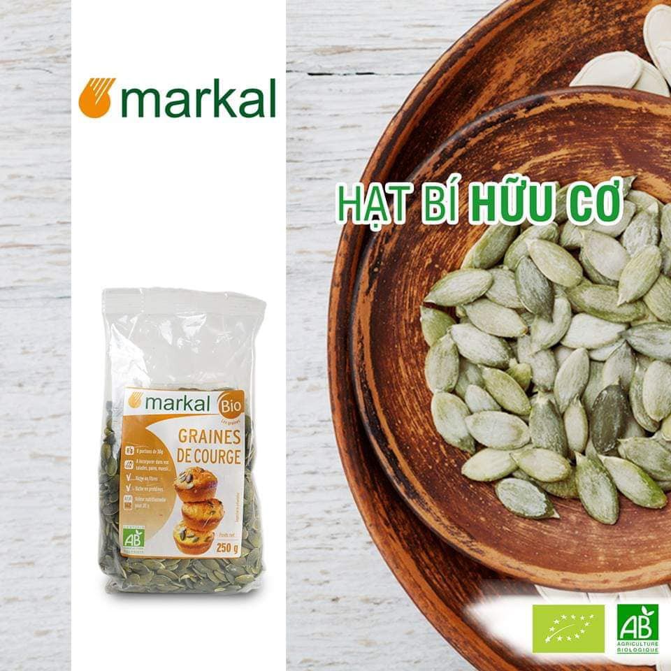 Hạt bí hữu cơ đã tách vỏ Markal 500g