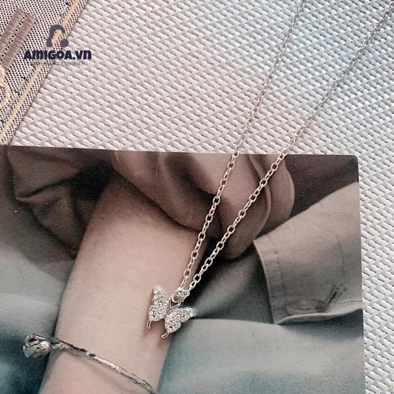 ✨✨Vòng cổ Mặt Hình Bươm Bướm Nhiều Lớp Sang Trọng Cho Nữ