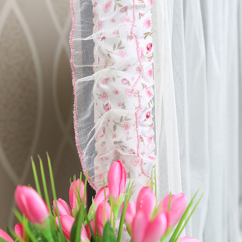 Rèm Cửa Vải Ren Hình Tròn Che Phủ Màn Hình tv Chống Bụi Co Giãn Trang Trí Nhà Cửa