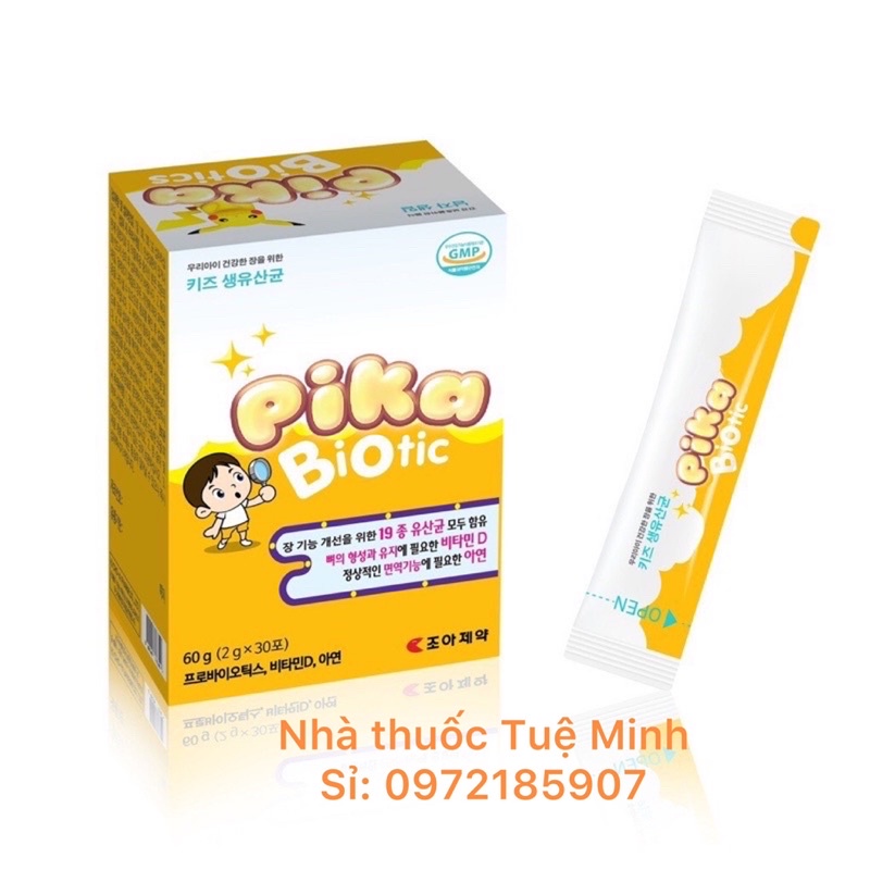 Pikabiotic - Pika biotic men 19 chủng lợi khuẩn nhập khẩu Hàn Quốc hộp 30 gói