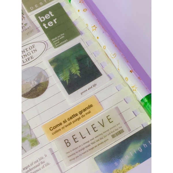 Green INS Style Stickers 40 miếng
