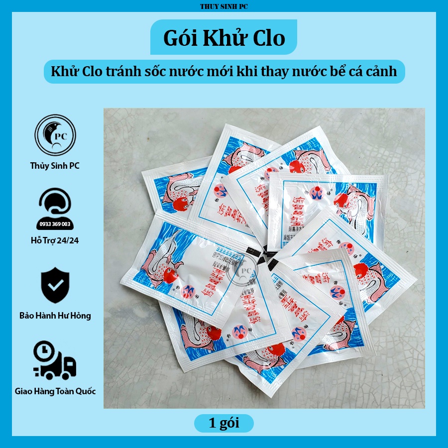 Viên khử clo tránh sốc nước khi thay nước bể cá cảnh