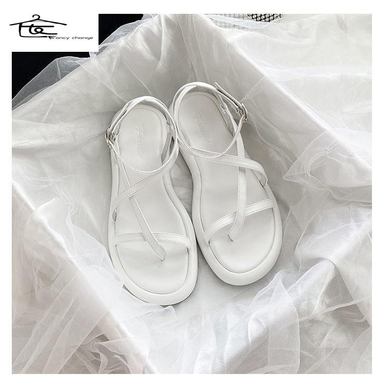 Set Giày Sandal Đế Mềm Chống Trượt Phong Cách Roman Thời Trang Mùa Hè Cho Nữ