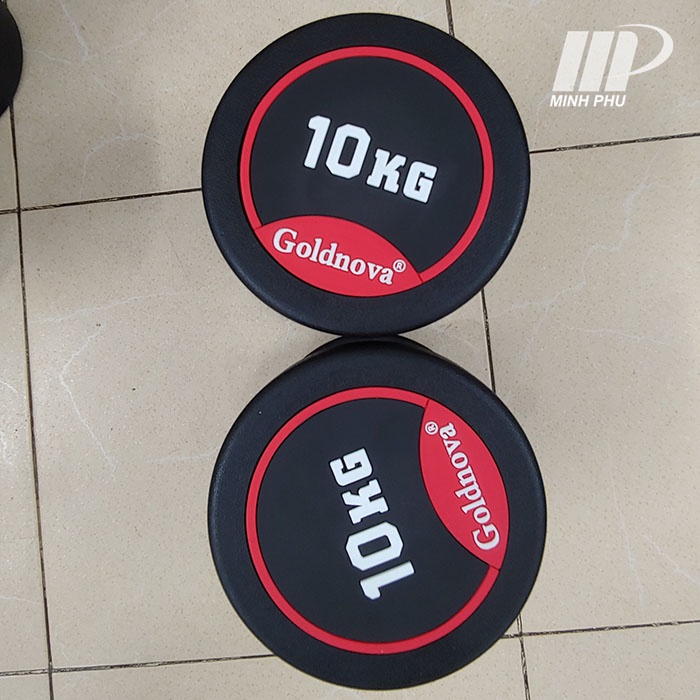 Tạ tay cao cấp Goldnova 10kg ⚡ Dụng cụ tập GYM chuyên nghiệp ⚡ Tạ bọc cao su loại 10kg 1 chiếc