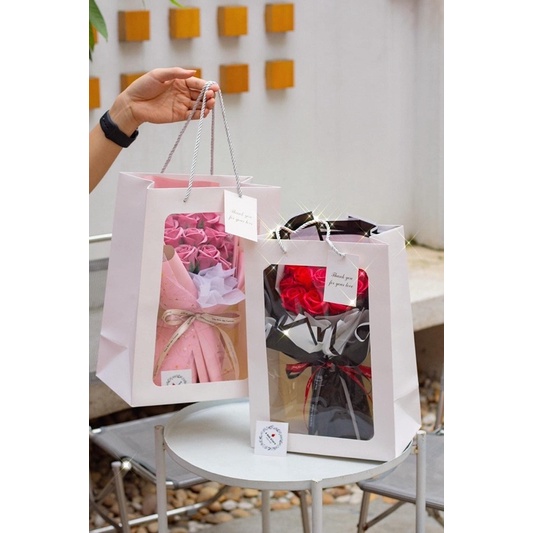 Combo 50 túi kính đựng hoa kt 25*35*10cm