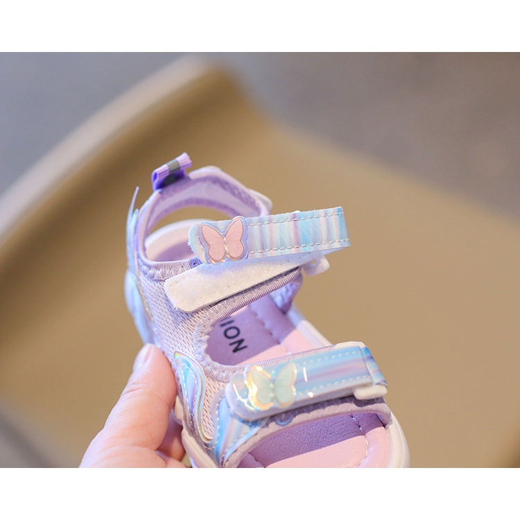 Sandal Họa Tiết Công Chúa Cánh Tiên Quai Ngang Đế Mềm Phong Cách Thời Trang Mới Cho Bé Gái Từ 1 Đến 6 Tuổi