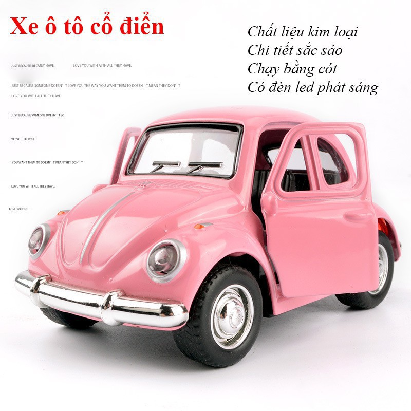 GHKA DXV Xe mô hình đồ chơi ô tô cá tính cổ điển, chất liệu kim loại, sở hữu led phát sáng, chạy cót màu tự dưng 12 9