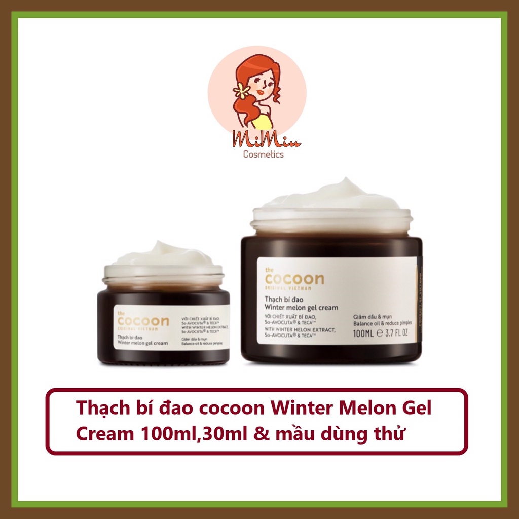 (Hũ Full &amp; mẫu thử) Thạch bí đao Cocoon Winter Melon Cream