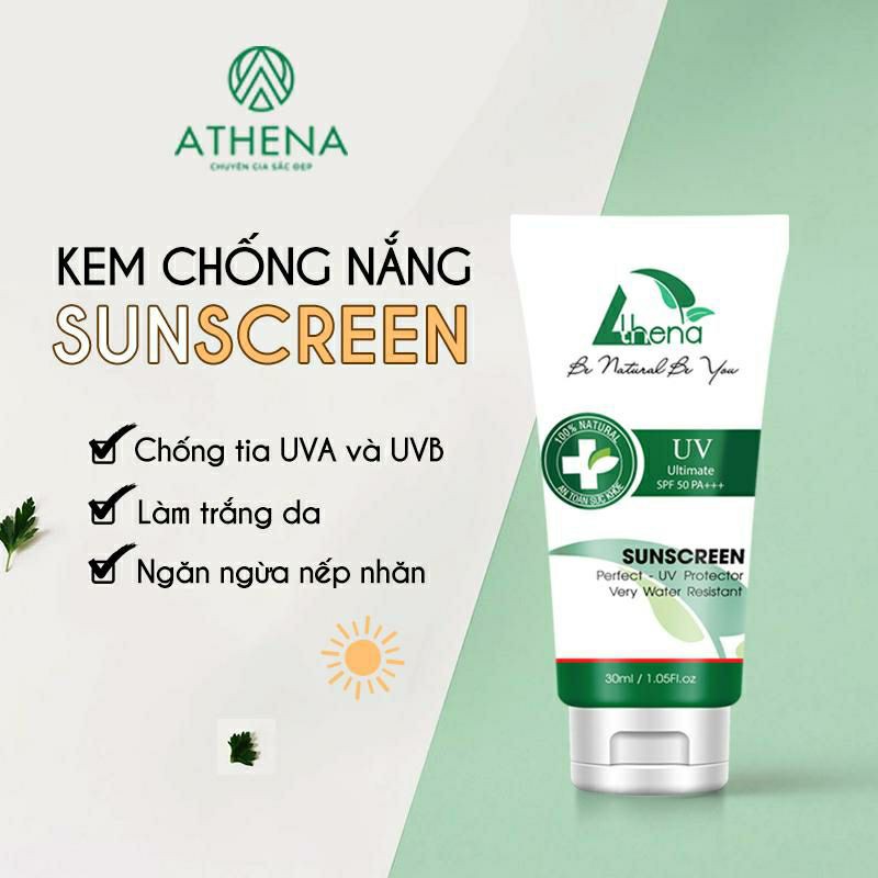 Kem chống nắng SUNSCREEN Athena  Dùng bật tone cực thích