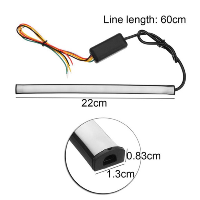 Đèn Led Phanh cho ô tô xe máy 12Led 22cm