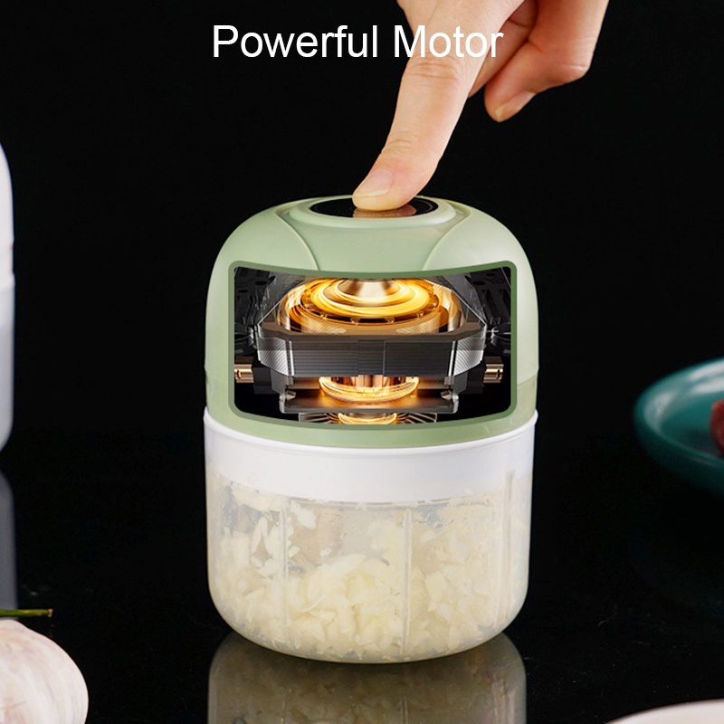 Máy xay thực phẩm rau củ quả GUYSHERO 3 lưỡi dao bằng thép không gỉ chạy điện sạc được đa năng 250ml