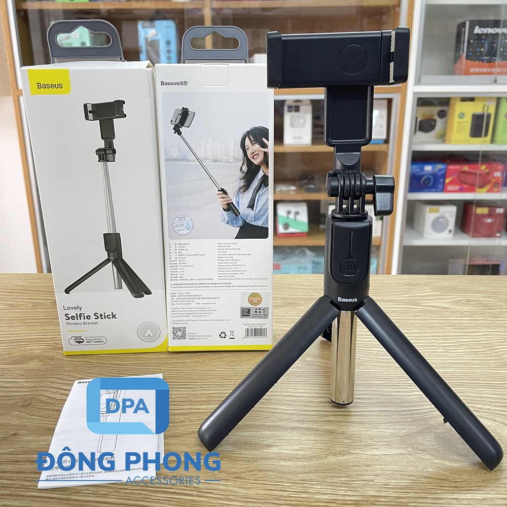 Gậy Chụp Hình Tripod 3 Chân Bluetooth Baseus Lovely Bracket Selfie Stick Chính Hãng