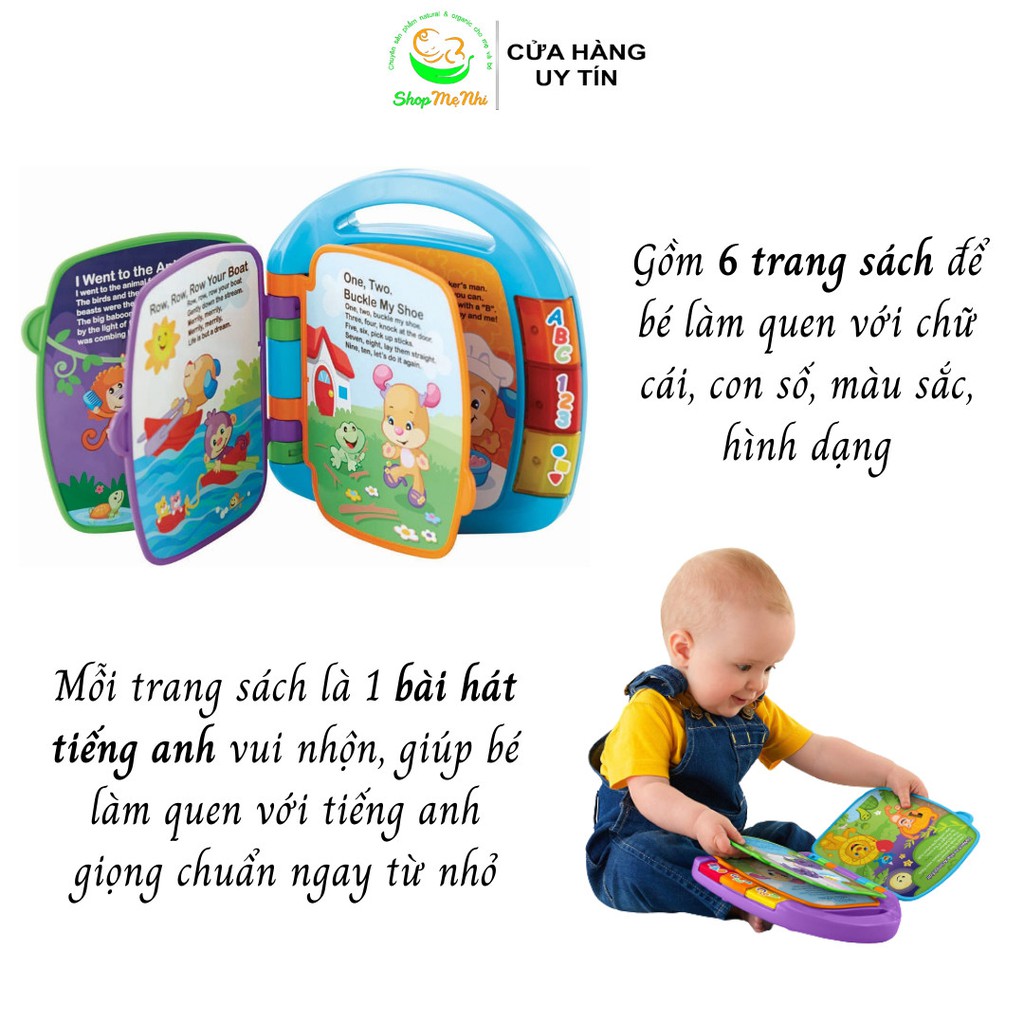 Sách nhạc Fisher Price Laugh &amp; Learn Storybook Rhymes Book, Shop Mẹ Nhi Organic.