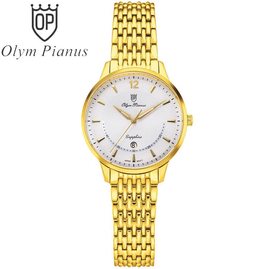 Đồng hồ nữ dây kim loại Olym Pianus OP5709 OP5709LK trắng