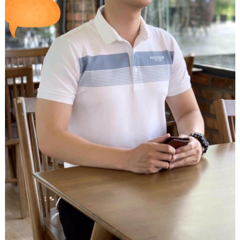 Áo thun polo nam chất cá sấu gai mềm, áo tay ngắn sọc đep | BigBuy360 - bigbuy360.vn