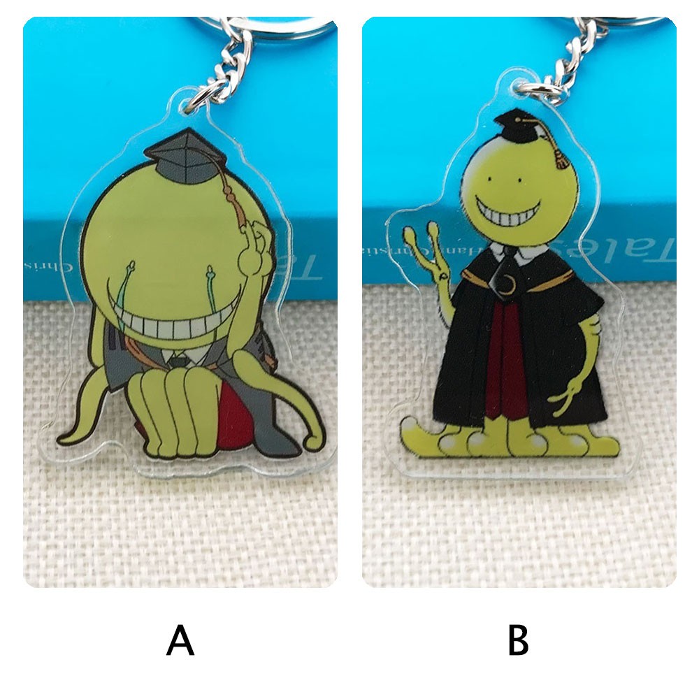 Móc khóa hình các nhân vật Koro-sensei bằng Acrylic trong suốt hai mặt