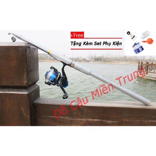 Bộ Cần câu máy PERCA ST CARBON+ Máy Mini vào sẵn 50m cước+ Full Phụ Kiện