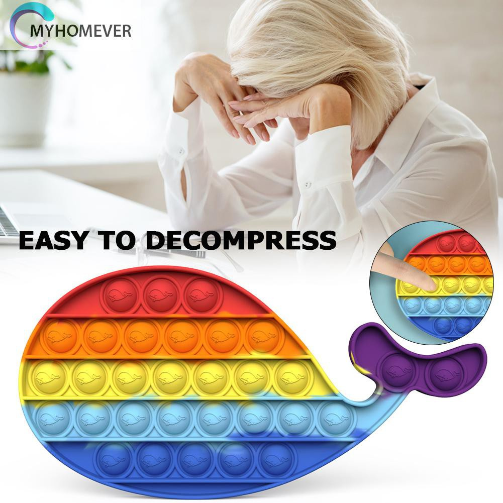 Pop It Fidget Đồ chơi Silicone Push Bubble Concentration Stress Relief Đồ chơis Fidget Đồ chơi Rainbow