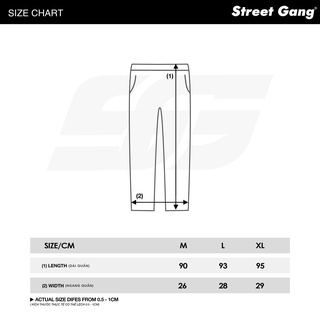 Quần dài basic logo - Đen - Street Gang