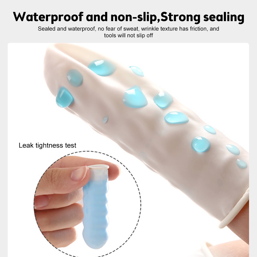 Set 100 găng ngón tay ZIQQUCU latex dùng một lần bảo vệ đa năng