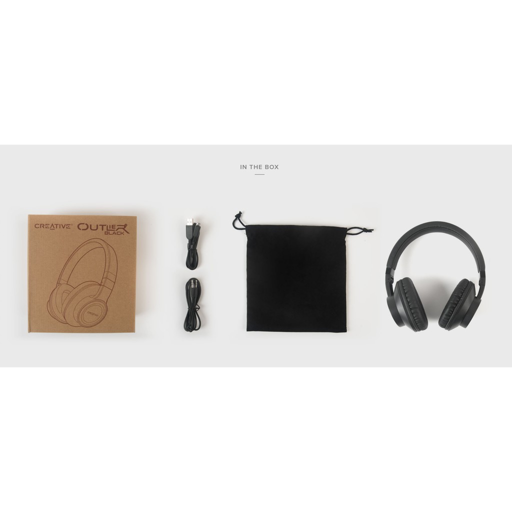 Tai Nghe Bluetooth Over Ear - Hàng Chính Hãng Creative Outlier Black