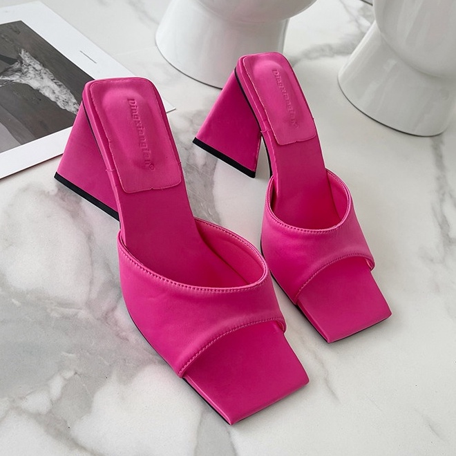 Giày Cao Gót Da Nhiều Màu Sắc Size 35-40-3.94 Inch