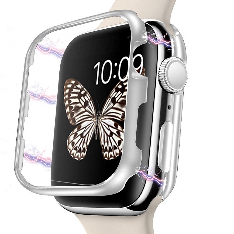 Magnetic Adsorption metal frame Clear Protector Case for Apple Watch Series 4 3 2 1 38 40 42 44 mm