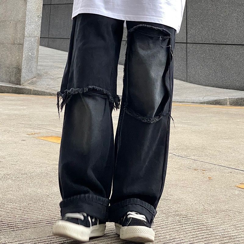 Quần Jeans Dài Ống Rộng Thời Trang Dành Cho Nam