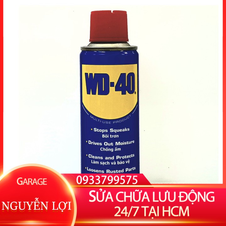 [ SỬA CHỮA LƯU ĐỘNG 24/7 HCM ] Chai xịt vệ sinh sên WD40 cao cấp cho xe xích trần 191ml GARA NGUYỄN LỢI